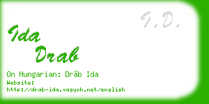 ida drab business card